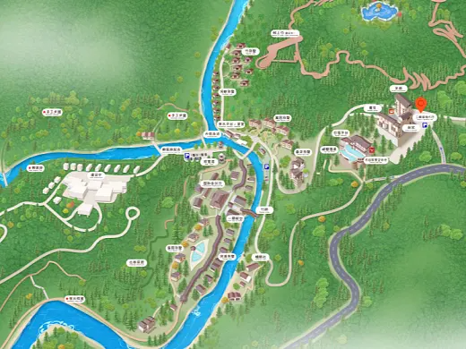 福贡结合景区手绘地图智慧导览和720全景技术，可以让景区更加“动”起来，为游客提供更加身临其境的导览体验。